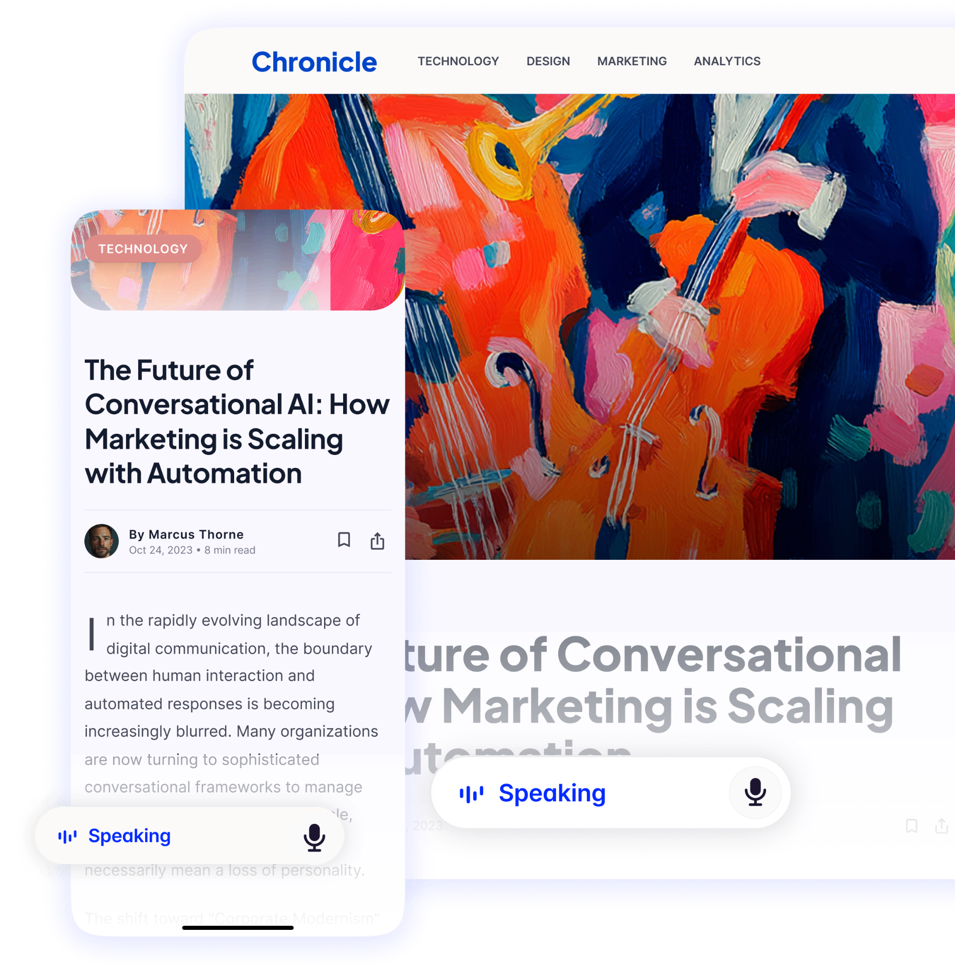 Let's Talk.AI: conversational reading on desktop and mobile